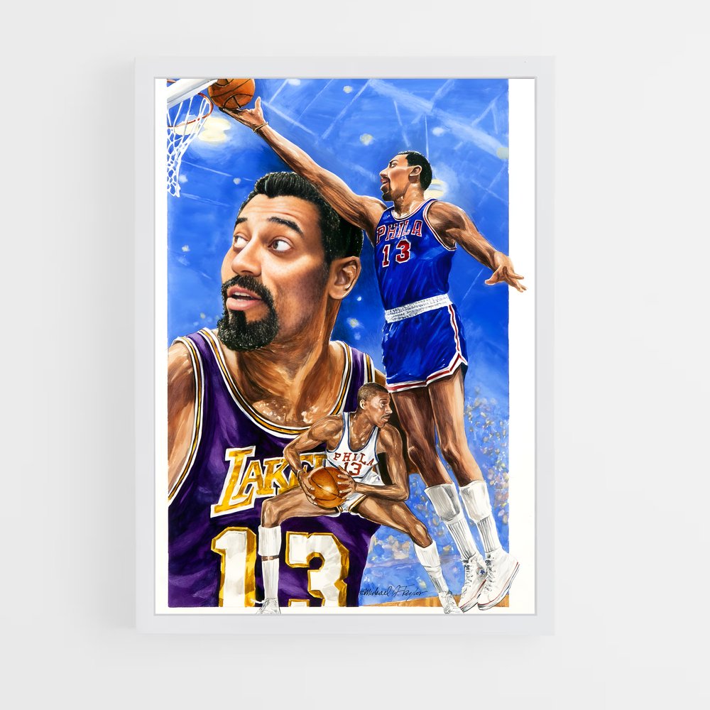 Poster Wilt chamberlain mythe – affiche Basketball (vue 3)